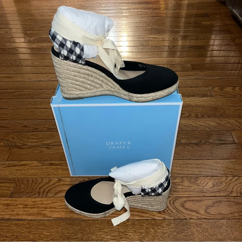 Draper James Bethany Booties Black, White & Tan Checkered Women’s Size 9